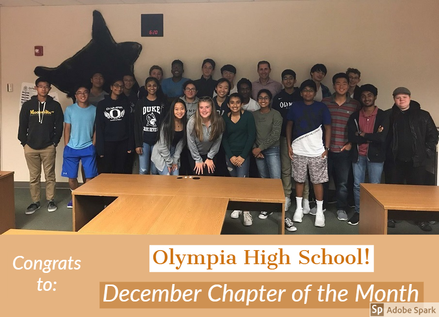 Olympia High School - December Chapter of the Month